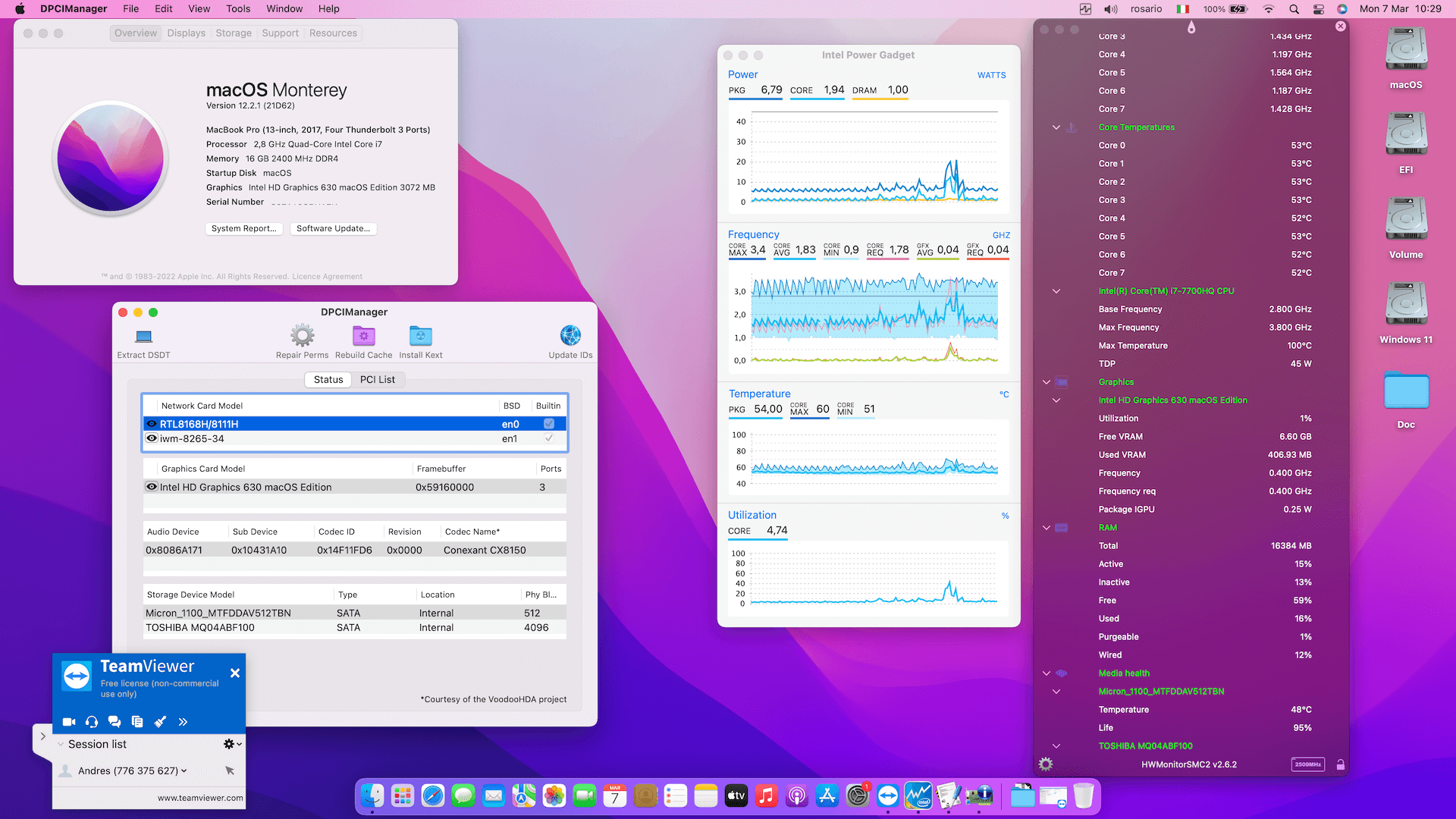 Success Hackintosh macOS Monterey 12.2.1 Build 21D62 in Asus Vivobook Pro N580VD-FI038T